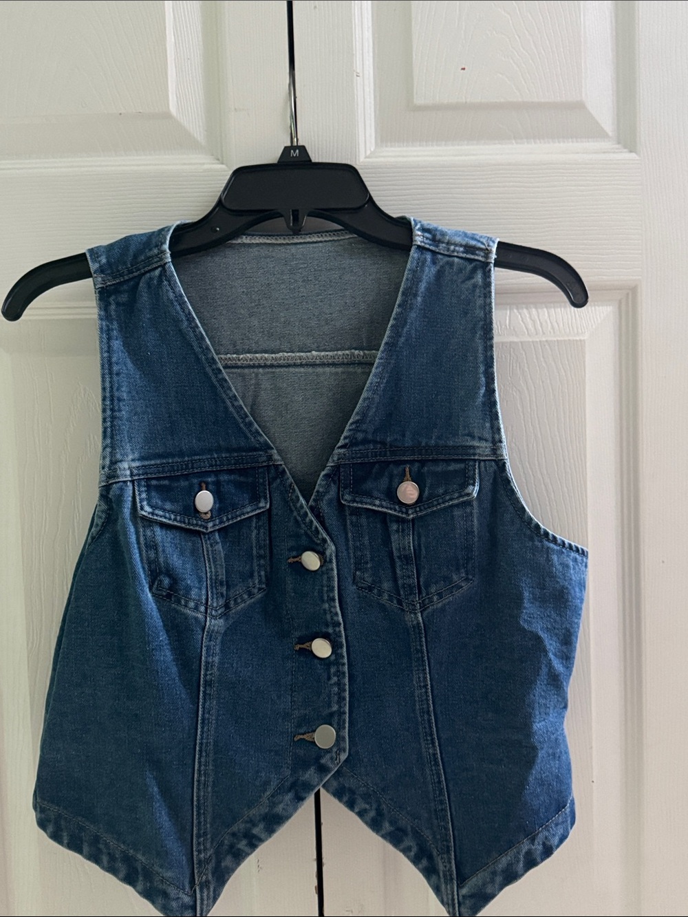 Shein Denim Vest for a women . Size L fits like a size 6 though